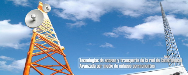 Torre de telecomunicaciones Netics con enlaces por microondas